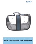 Kuş Taşıma Çantası Kuş Kafesi Tünekli Çanta Flybag Lacivert